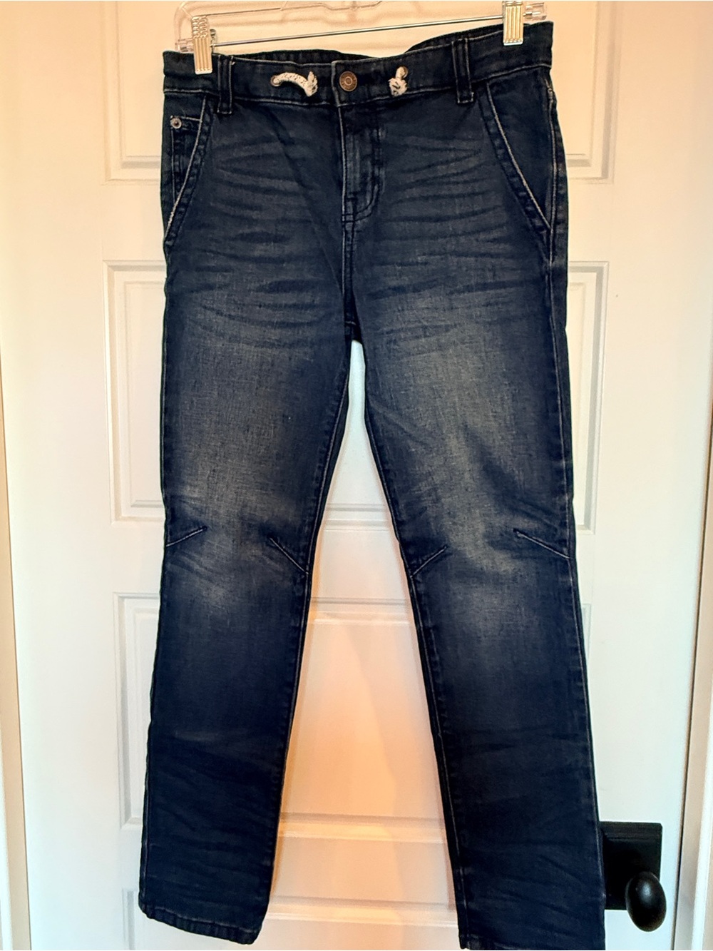 Cat & Jack Boys Sz 14 Dark Blue Stretch Jeans